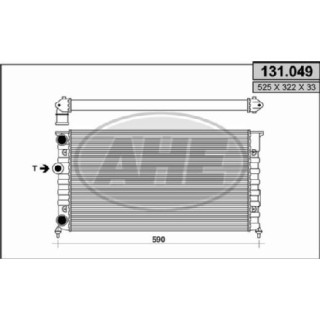 131049  RAD.VW GOLF III/VENTO 1.6 CL/GL/91-(525x322x34 AP