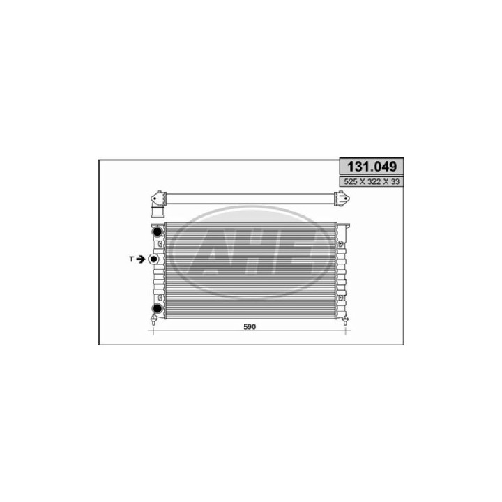 131049  RAD.VW GOLF III/VENTO 1.6 CL/GL/91-(525x322x34 AP