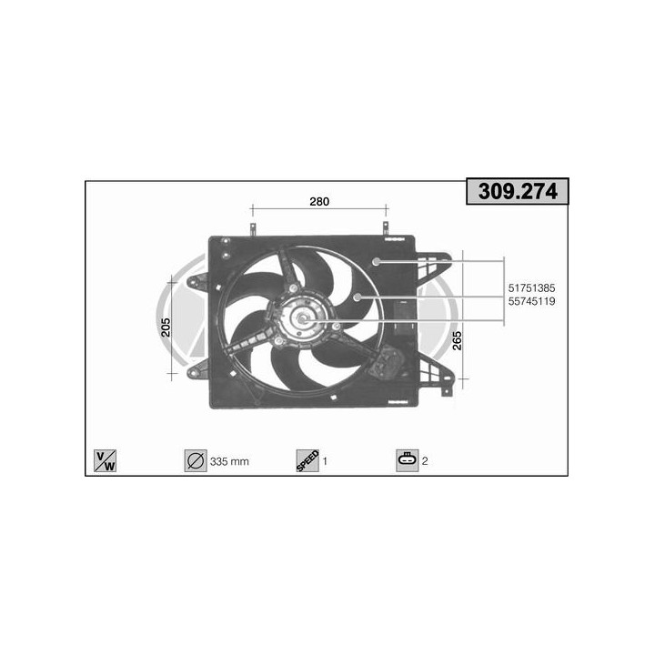 309274  FIAT Multipla 1.6 16V 04.04-