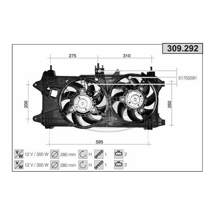 309292  FIATDoblò (119, 223) -- 20011.3 Multijet 16VH+