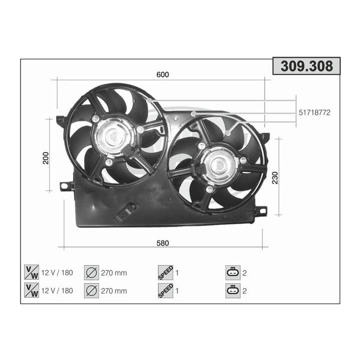 309308  FAN FIAT Palio 1.3JTD 02-