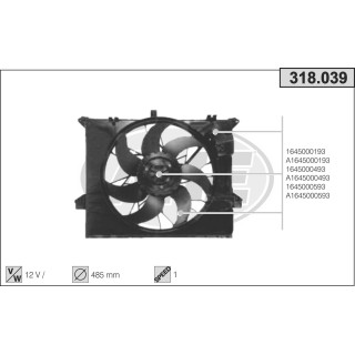 318039  FAN MERCEDES Classe M (W164)/R (W251)  05-