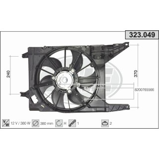 323049  FAN DACIA Logan/Sandero 1.2/1.5Dci/1.6  06-