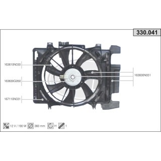 330041  FAN TOYOTA Yaris Diesel 05-11