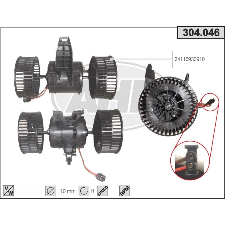 304046  Vent. Abitac. BMW E60/61/63/64 Serie 5/6  03-