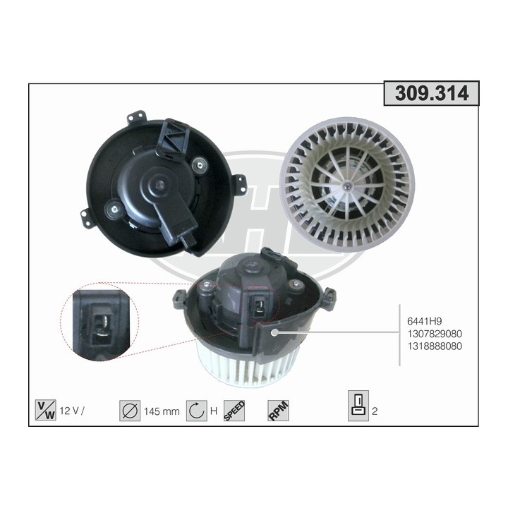 309314  VENTOLA Abitacolo FIAT Ducato II  ALL   -AC  94-02