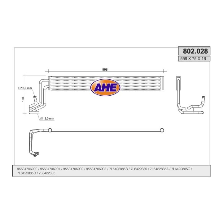 802028  Steering Oilcooler AUDI/PORSCHE/VW Q7/Cayenne 02-