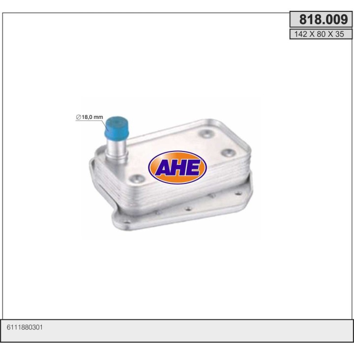 818009  Oilcooler Mercedes W203 2.2 CDi/2.7 CDi
