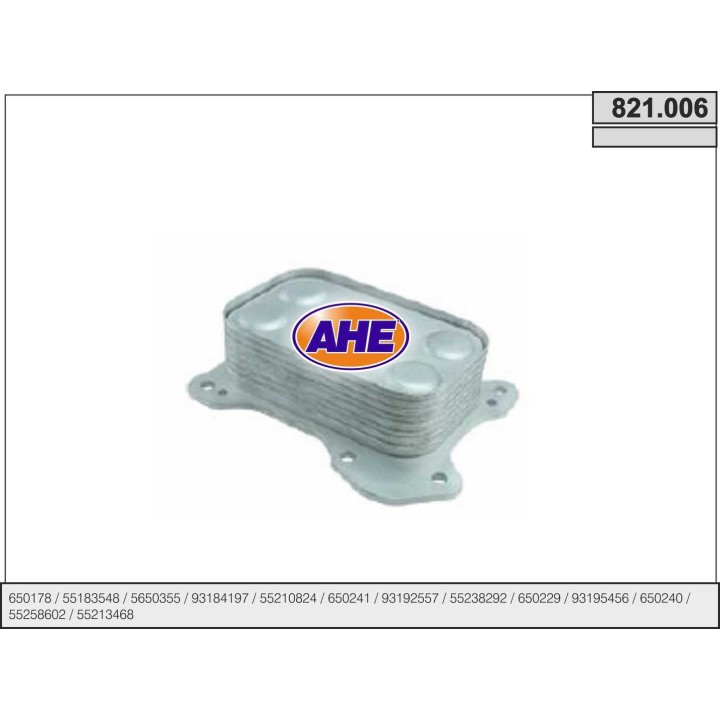 821006  OILCOOLER OPEL CORSA D 1.3CDTI 10.0 PZ 6-
