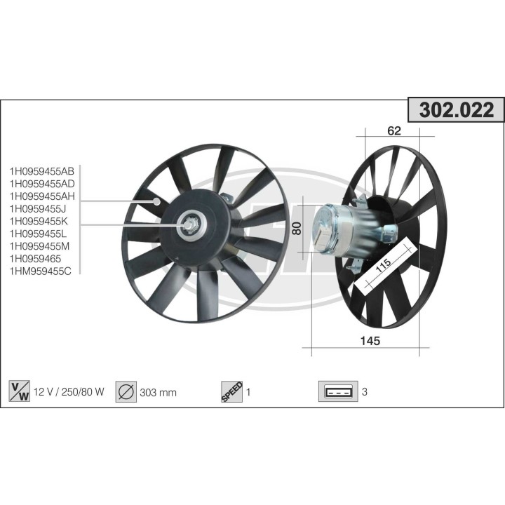 302022  VOLKSWAGEN Golf III / Vento 1.4-1.6-1.8-2.0-2.8-1.