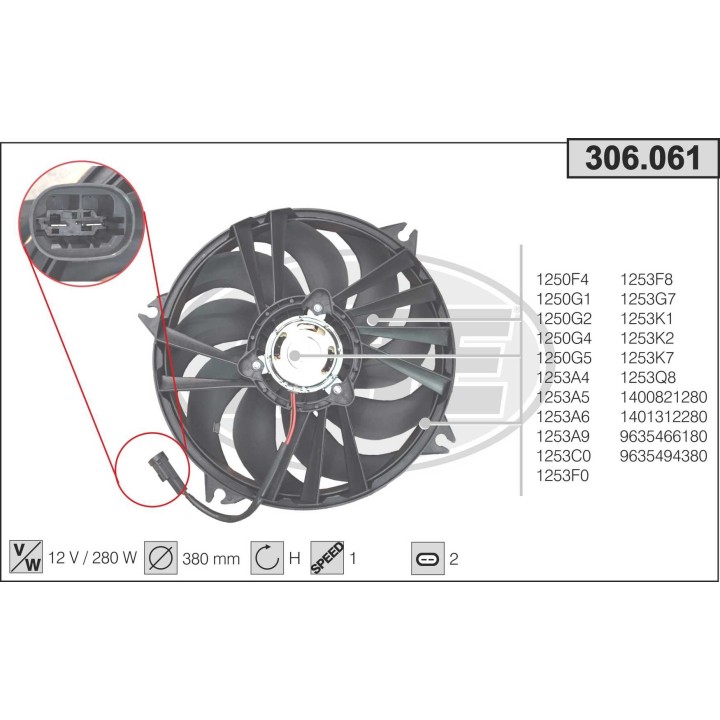 306061  FAN   CITROEN C 5 2.2 HDI   M   + AC
