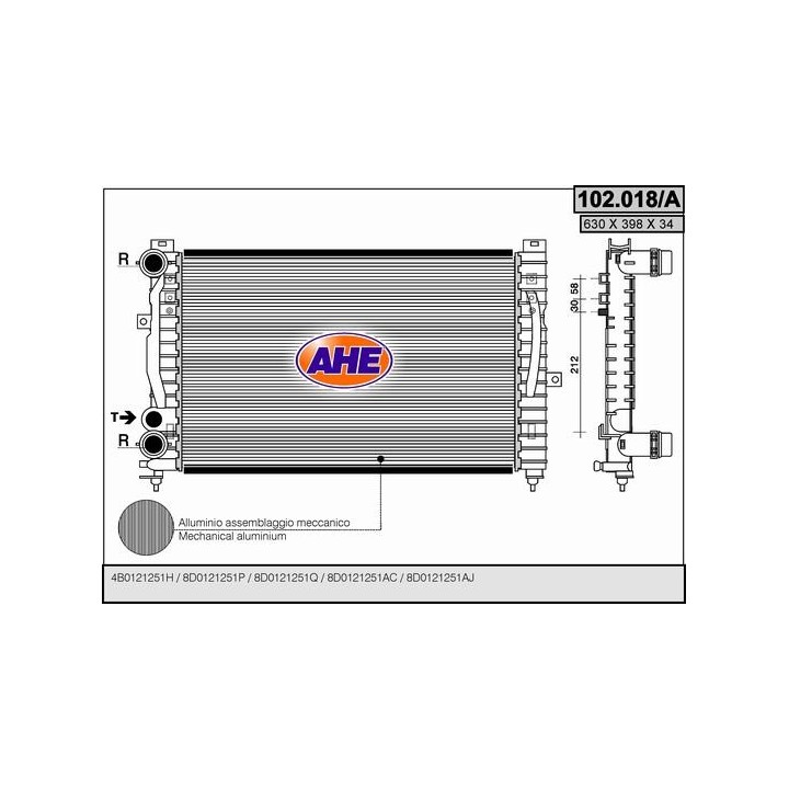 102018/A  AUDI A4 I 1.8-1.9Tdi
