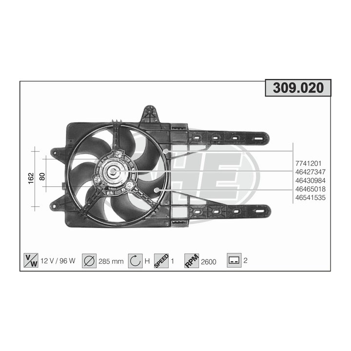 309020  FIAT Punto I 60-75-85-90 1.2-1.6