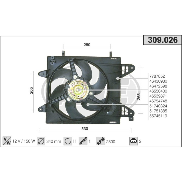 309026  FIAT Brava/o 1.2-1.6 16V