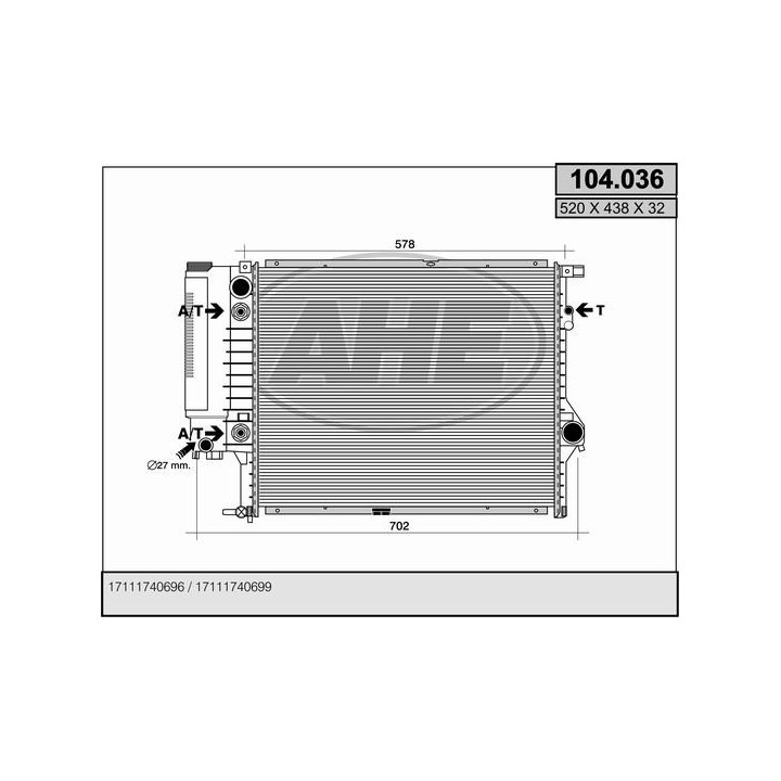 104036  BMW 520 - 523 - 528 (E34)