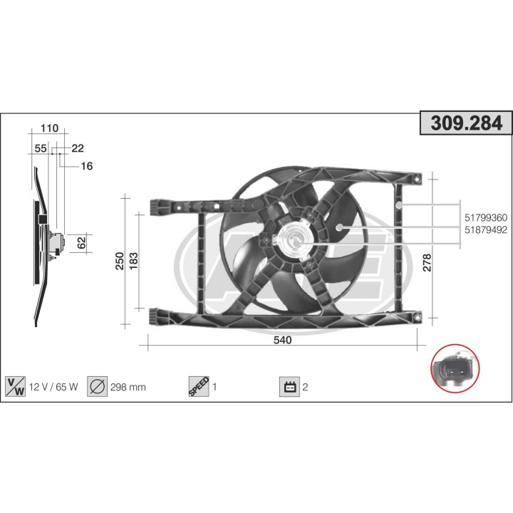 309284  FIAT 500 1.2 8V -AC