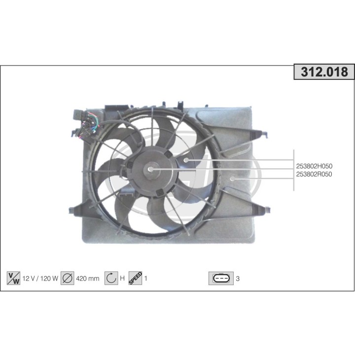 312018  FAN HYUNDAI i30 1.4/1.6   07-12