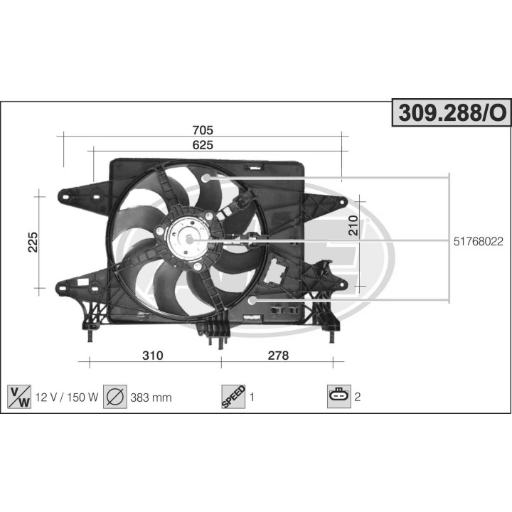 309288/O  FIAT Doblò 1.4 8V