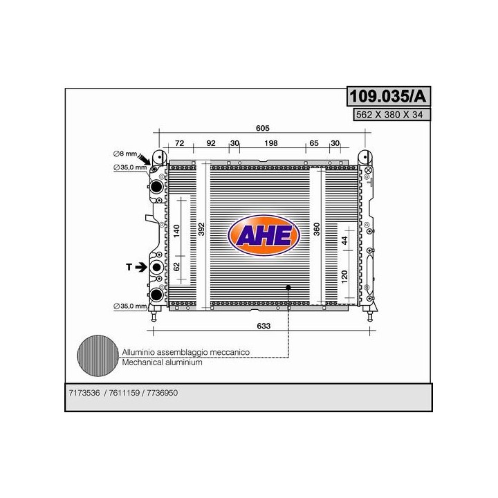109035/A  FIAT Tempra 1.4-1.6-1.7D-1.9D-1.9TD