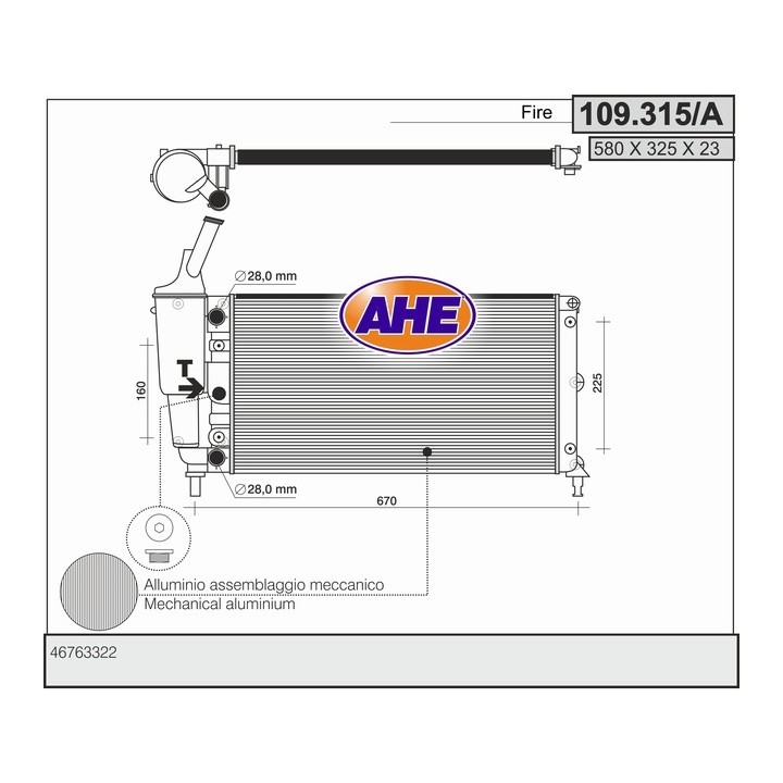109315/A  LANCIA Y F.L. 2000 EleVentiladortino Blu 1.2 8V/16