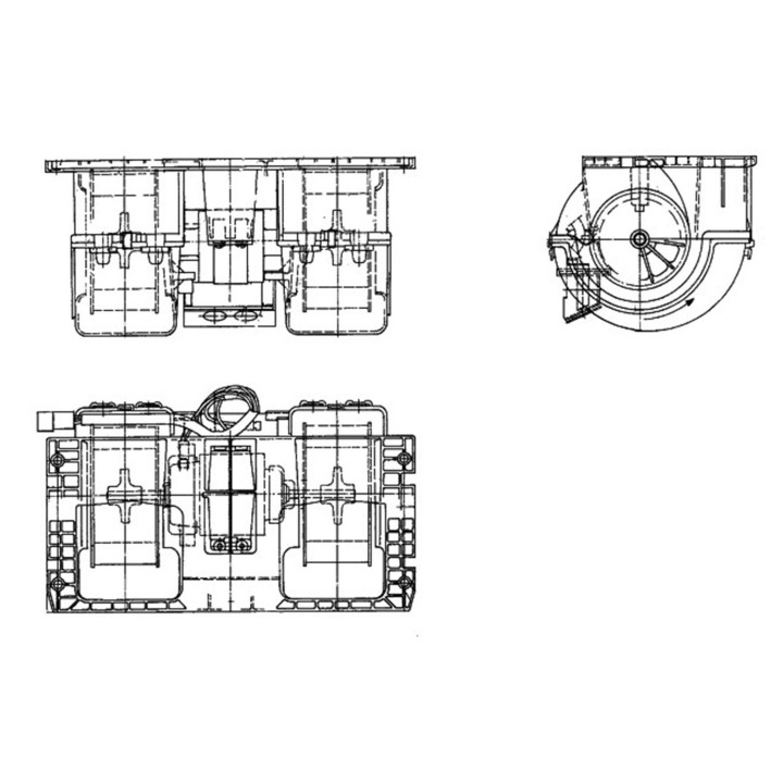 20702022  TURBINA DOBLE 24V 330X184X158MM