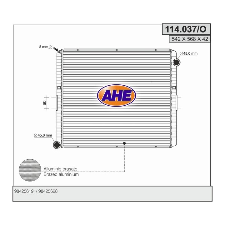 114037 Rad. IVECO Eurocargo E15/E18/E21/E22 01.91-09.15