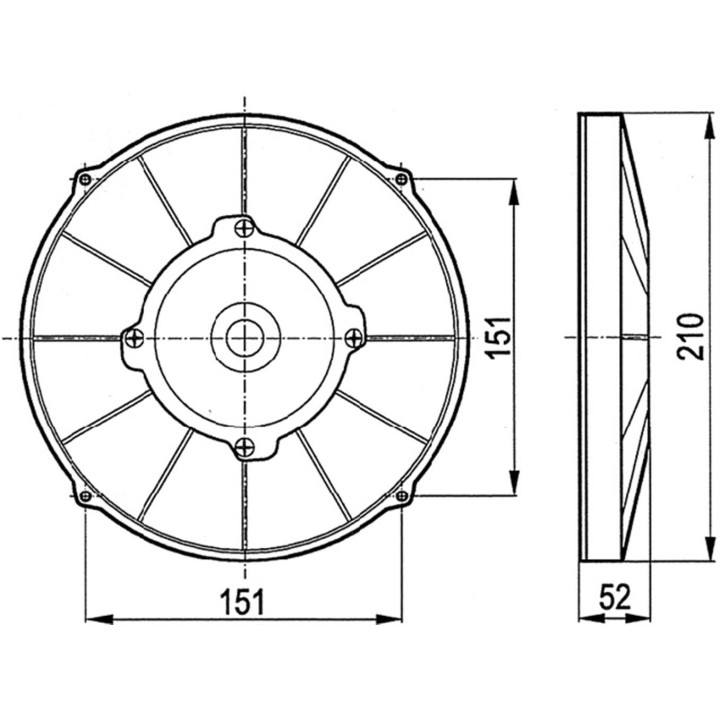 20166004  ELECTROVENTILADOR SOP 190MM 12V