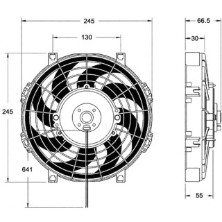 20166001  ELECTROVENTILADOR REV 225MM 12V