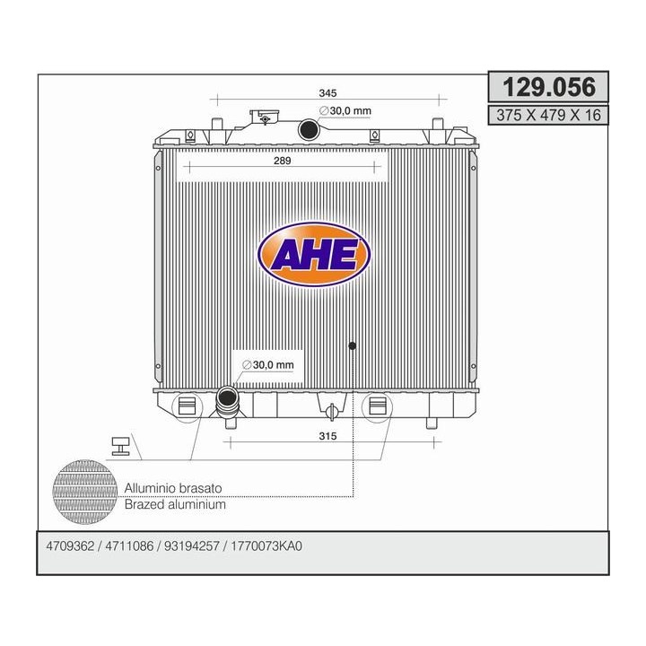 129056  OPEL Agila (H08) 1.0 - 1.2  / SUZUKI Splash 1.0 -