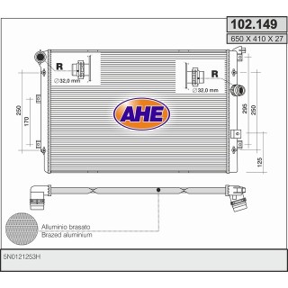 102149  RAD VOLKSWAGEN Tiguan/Alhambra 1.4TSi/2.0TDi/2.0TF