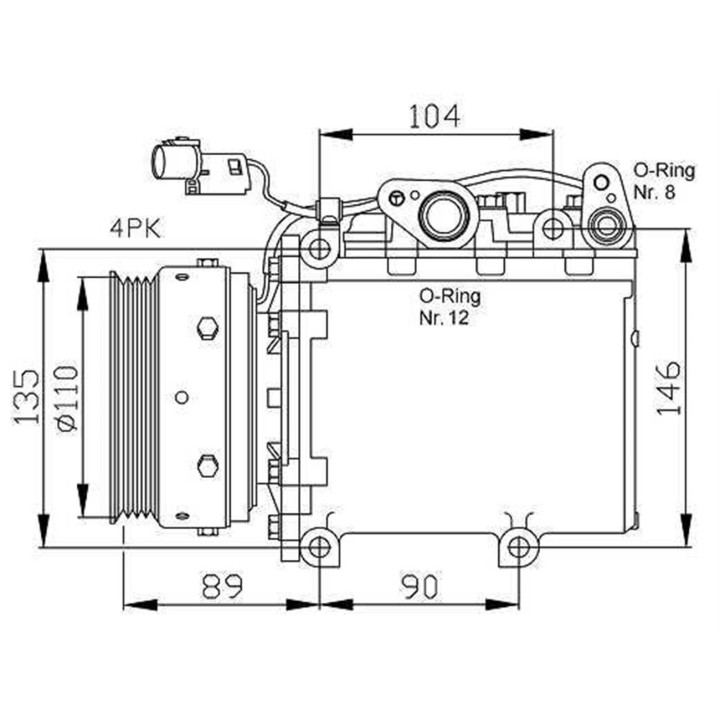 20134966  CL MSC105CVS A/D PV4+BLINDADO 110MM 12V V-B