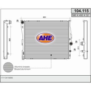 104115  RAD BMW X3 E83 2.5/3.0 +/-AC  06-