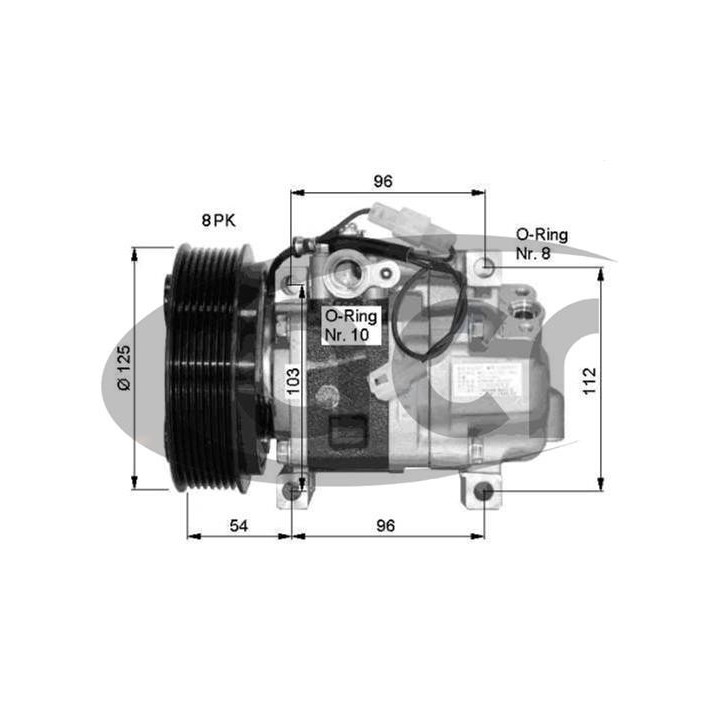20134629  PA H12A1AE4DC A/D PV8 130MM ST9 12V V-B