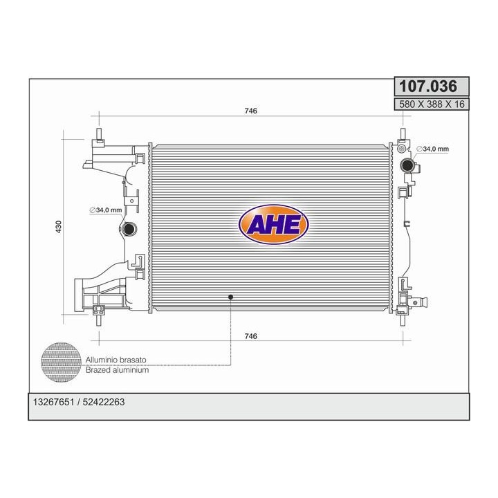 107036  RAD CHEVROLET Cruze 1.6 +/-AC  09-