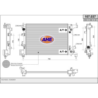 107037  RAD CHEVROLET Aveo/Cobalt 1.2/1.4/1.5 +/-AC   11-