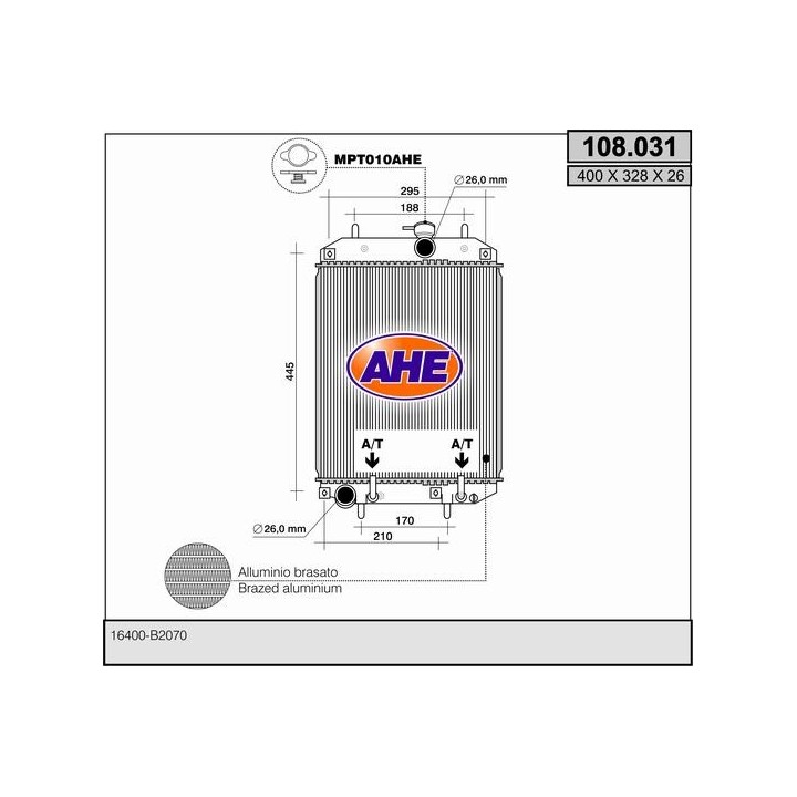 108031  RAD DAIHATSU Charade +/-AC MT/AT 03-