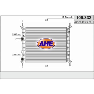 109332  RAD. FIAT MULTIPLA 1.6 AC 01