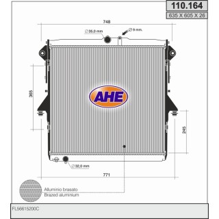 110164  RAD FORD Ranger 2.5 +/-AC   11-