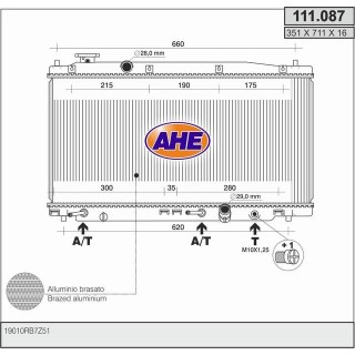 111087  RAD HONDA City 1.3 +/-AC AT  08-