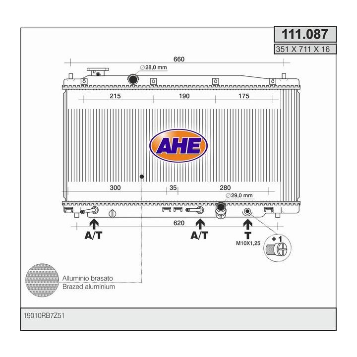111087  RAD HONDA City 1.3 +/-AC AT  08-
