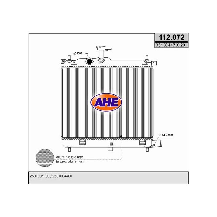 112072  RAD HYUNDAI i10 1.2 +/-AC 08-