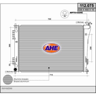112075  RAD HYUNDAI i40 (CW) 1.6 Gdi-2.0 Gdi  MT +/-AC 11-