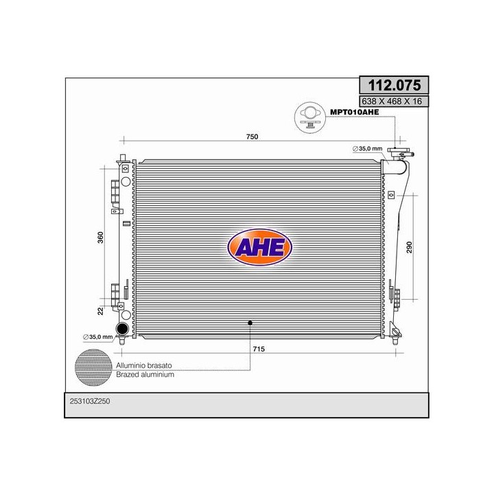 112075  RAD HYUNDAI i40 (CW) 1.6 Gdi-2.0 Gdi  MT +/-AC 11-