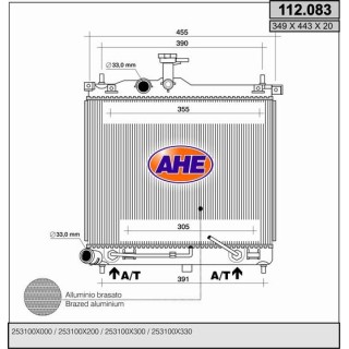 112083  RAD HYUNDAI i10 1.1-1.1TCi-1.2 +/-AC M/AT  08-