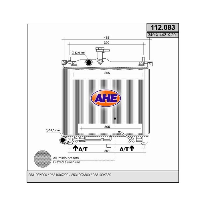 112083  RAD HYUNDAI i10 1.1-1.1TCi-1.2 +/-AC M/AT  08-
