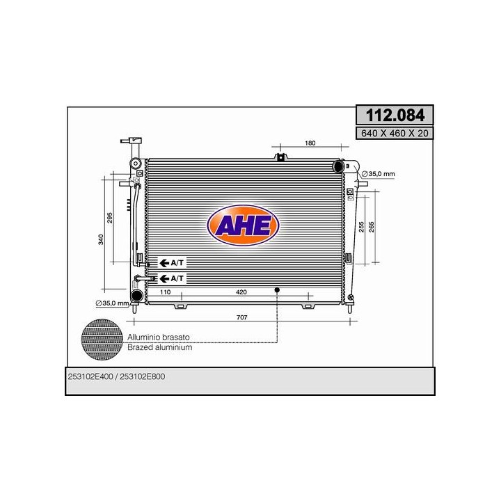 112084  RAD HYUNDAI Tucson 2.0  +/-AC M/AT  04-