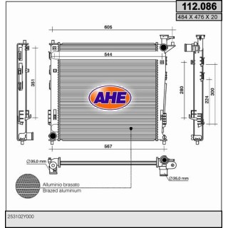 112086  RAD HYUNDAI ix35/KIA Sportage IV 2.0CRDi +/-AC 09-