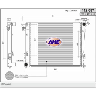 112087  RAD HYUNDAI ix35/KIA Sportage IV 1.6/2.0 +/-AC 09-