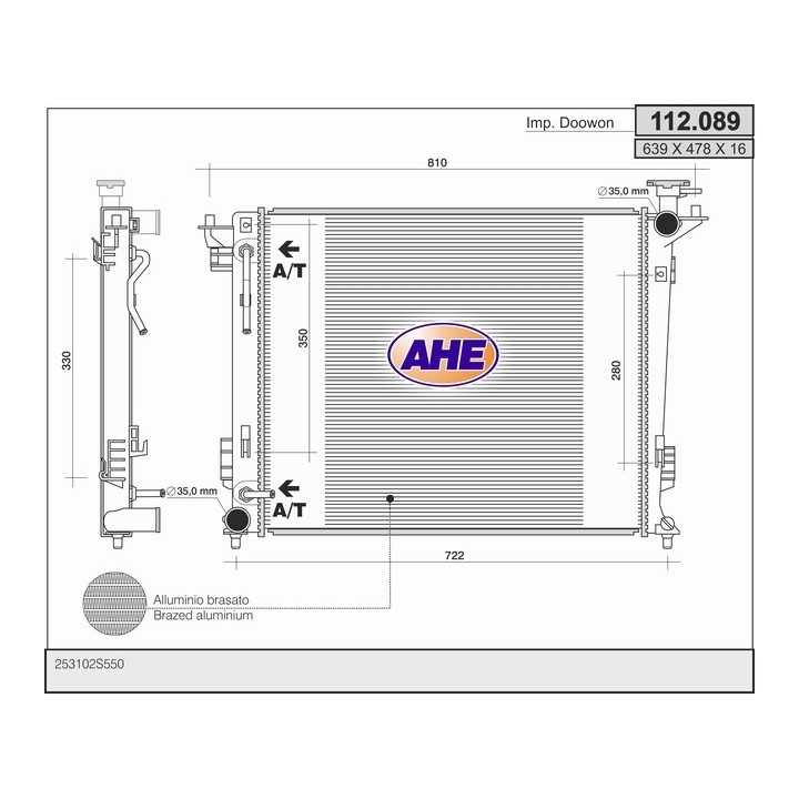 112089  RAD HYUNDAI ix35/KIA Sportage IV 1.6/2.0 +/-ACM/AT