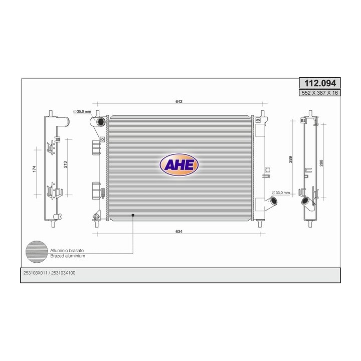 112094  RAD HYUNDAI Elantra/i30/KIA Ceed/Forte1.4/1.6/GDi